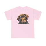 Chocolate Labrador Retriever Unisex Heavy Cotton Tee