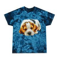 English Foxhound 'Sasha' Unisex Cotton Tie-Dye Tee, Crystal