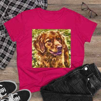 Nova Scotia Duck Tolling Retriever Women's Midweight Cotton Tee