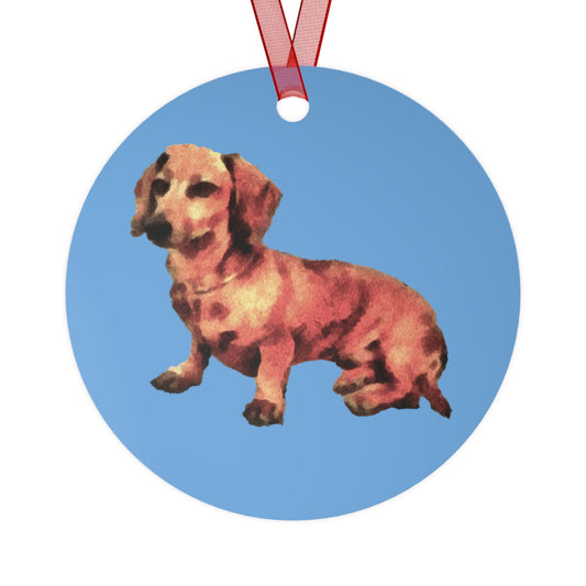 Dachshund 'Simone' Christmas Tree Metal Ornaments