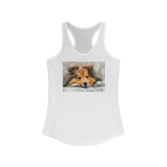 Shetland Sheepdog Sheltie Women's Racerback Tank