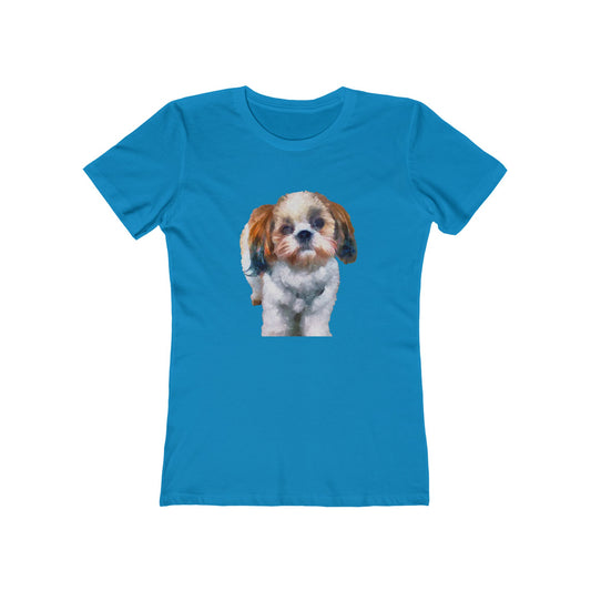 Shih-Tzu Women's Slim Fit Ringspun Cotton T-Shirt