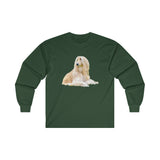 Afghan Hound  Cotton Long Sleeve Tee