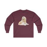 Afghan Hound  Cotton Long Sleeve Tee