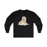 Afghan Hound  Cotton Long Sleeve Tee