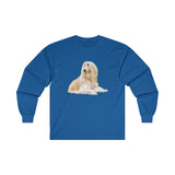 Afghan Hound  Cotton Long Sleeve Tee