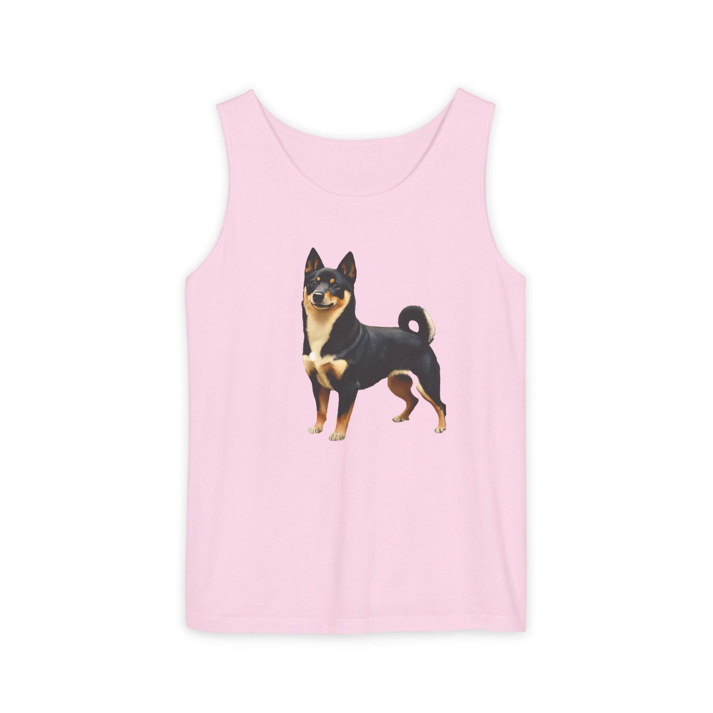 Black & Tan Shiba Inu Unisex Relaxed Fit Garment-Dyed Tank Top