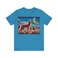 Coyotes in Moonlight Unisex Jersey Short Sleeve Tee