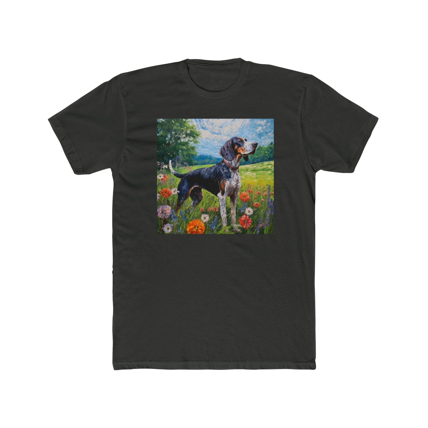 Bluetick Coonhound Men's Fitted Cotton Crew Tee