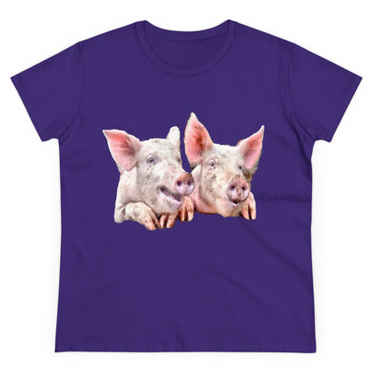 Pigs - "A Jowly Good Time" Women's Midweight Cotton Tee