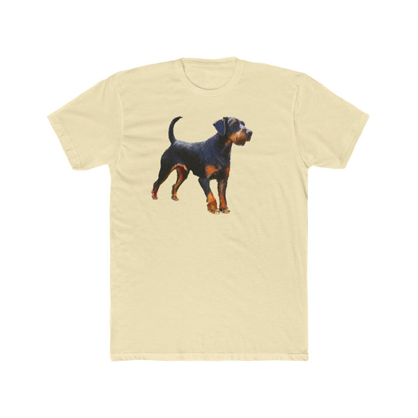 Deutscher Jagdterrier - Men's Fitted Cotton Crew Tee