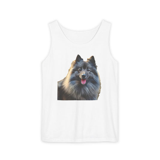 Keeshond Unisex Relaxed Fit Garment-Dyed Tank Top