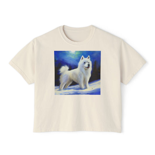 American Eskimo Dog Women's Oversized Boxy Tee