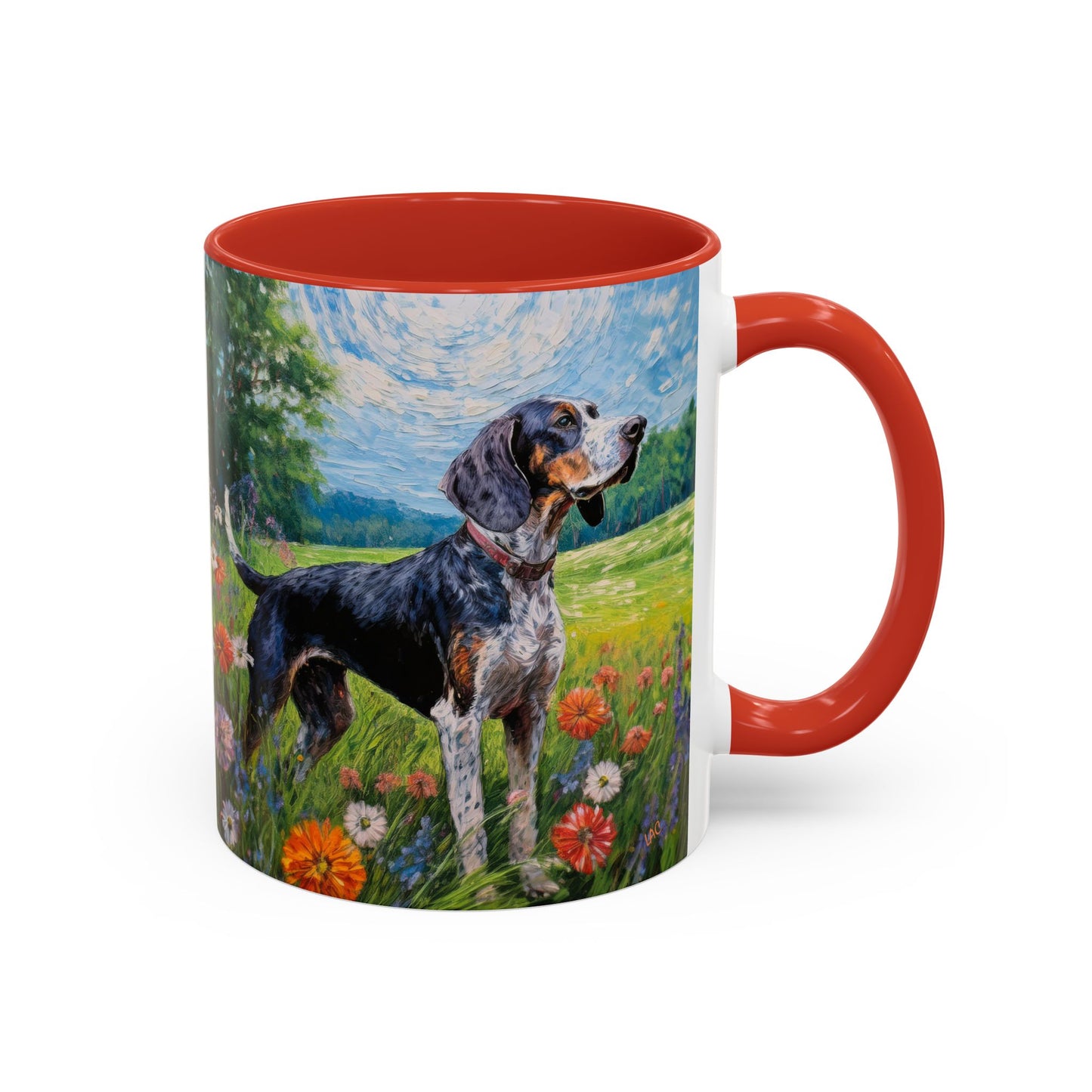 Bluetick Coonhound - Accent Ceramic Coffee Mug - Two Sizes Available