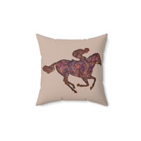 Race Horse -  -  Spun Polyester Throw Pillow