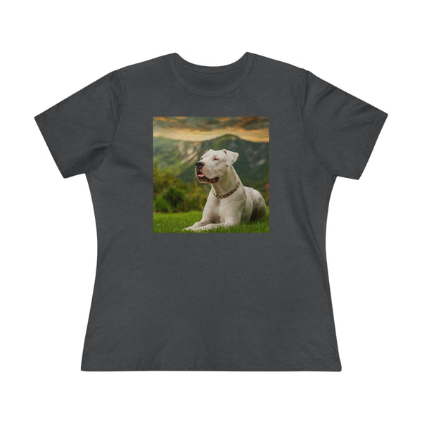 Dogo Argentino  -  Women's Relaxed Fit  Cotton Tee