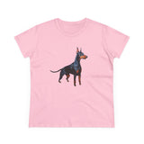 Doberman Pinscher Women's Midweight Cotton Tee