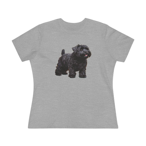 Black Russian Terrier Puppy - Women's Relaxed Fit Cotton Tee