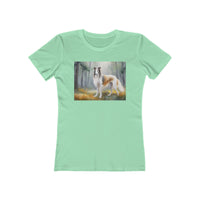 Borzoi 'Russian Wolfhound' Women's Slim Fitted Ringspun Cotton Tee