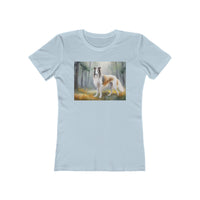 Borzoi 'Russian Wolfhound' Women's Slim Fitted Ringspun Cotton Tee