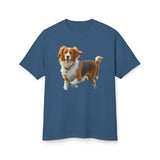 Nederlandse Kooikerhondje  Unisex Relaxed Fit Garment-Dyed Heavyweight Cotton Tee