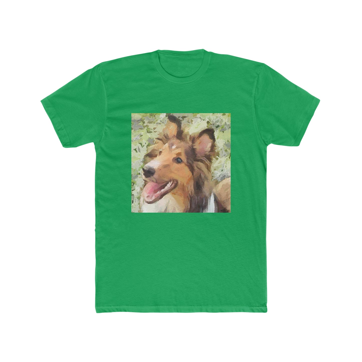 Sheltie 'May' - --  Men's Fitted Cotton Crew Tee