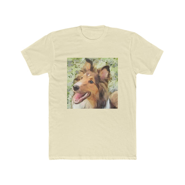 Sheltie 'May' - --  Men's Fitted Cotton Crew Tee