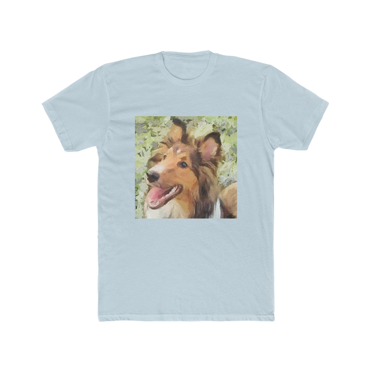 Sheltie 'May' - --  Men's Fitted Cotton Crew Tee