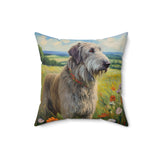 Irish Wolfhound Spun Polyester Throw Pillow