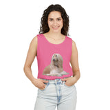 Afghan Hound Unisex Relaxed Fit Garment-Dyed Tank Top