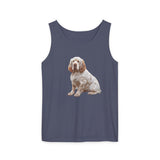 Clumber Spaniel - Unisex Relaxed Fit Garment-Dyed Tank Top