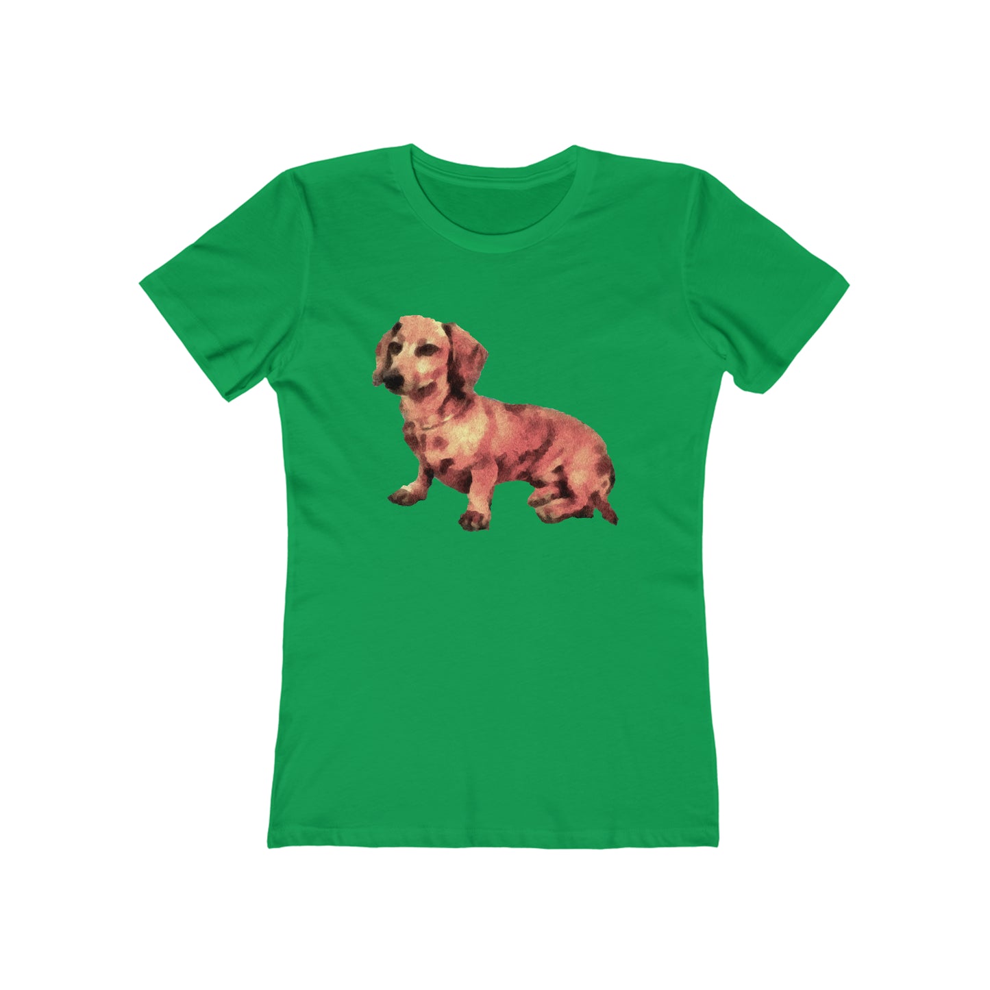 Dachshund 'Simone' Women's Slim Fit Ringspun Cotton T-Shirt