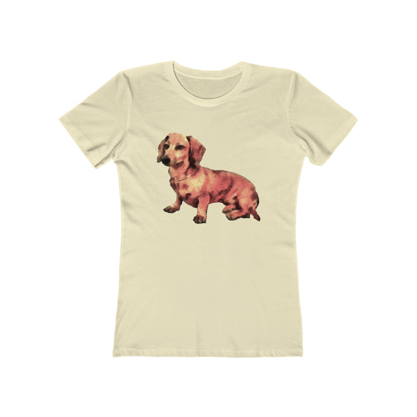 Dachshund 'Simone' - -  Women's Slim Fit Ringspun Cotton T-Shirt