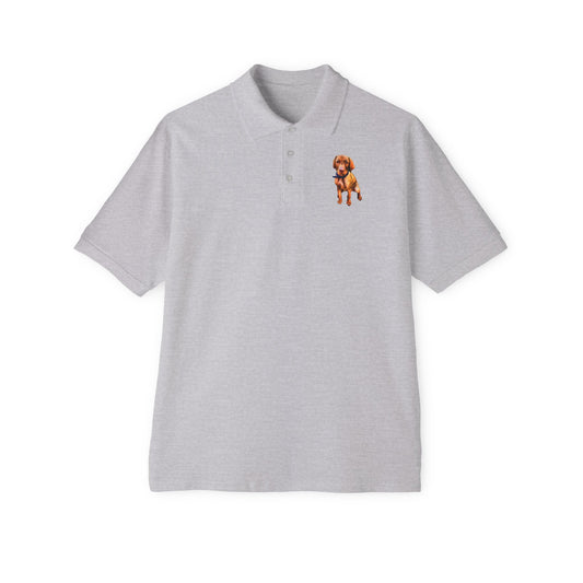 Hungarian Vizsla Puppy Piqué Polo Shirt