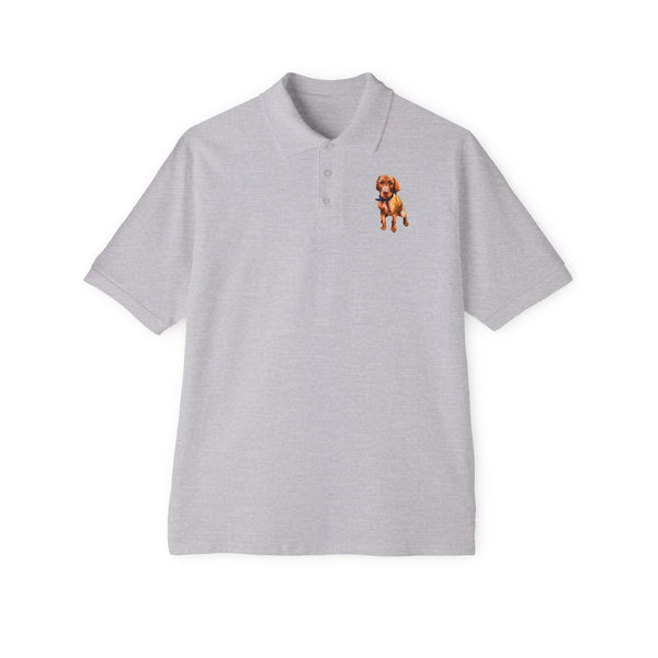 Hungarian Vizsla Puppy Piqué Polo Shirt