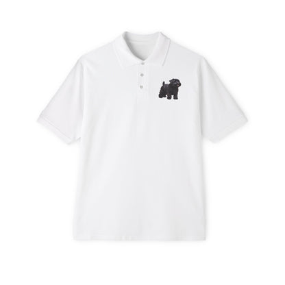 Black Russian Terrier Puppy Men's Piqué Polo Shirt
