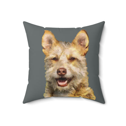 Portuguese Podengo Spun Polyester Throw Pillow