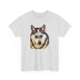 Siberian Husky 'Sacha' Unisex Heavy Cotton Tee