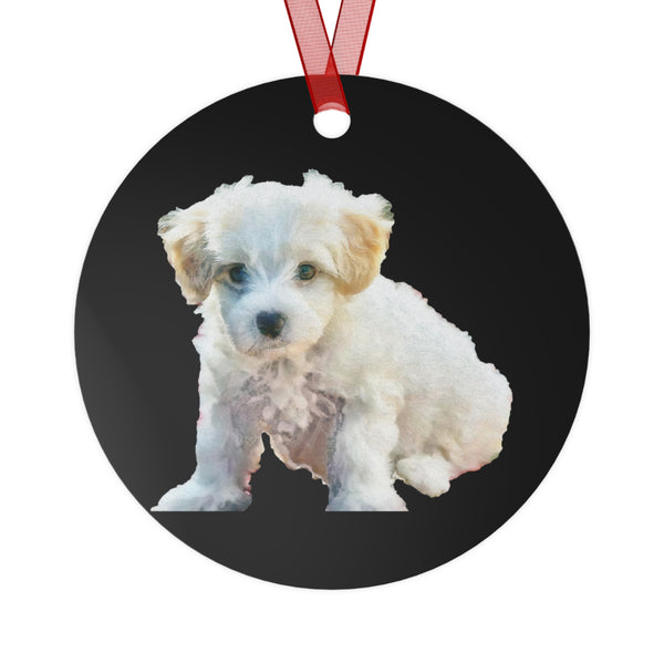 Bichon Frise Christmas Tree  Metal Ornaments