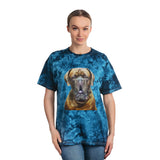 Dogue de Bordeaux Unisex Tie-Dye Cotton Tee, Crystal