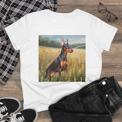 German Pinscher Women's Midweight Cotton Tee