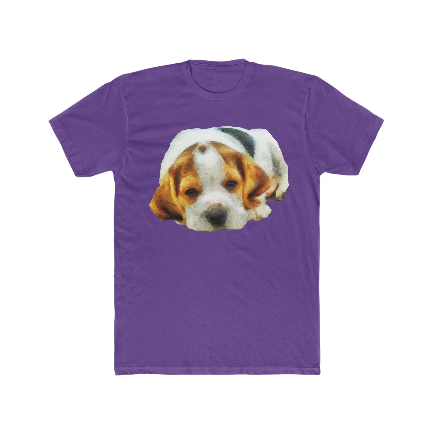 English Foxhound 'Sasha' Men's Fitted Cotton Crew Tee