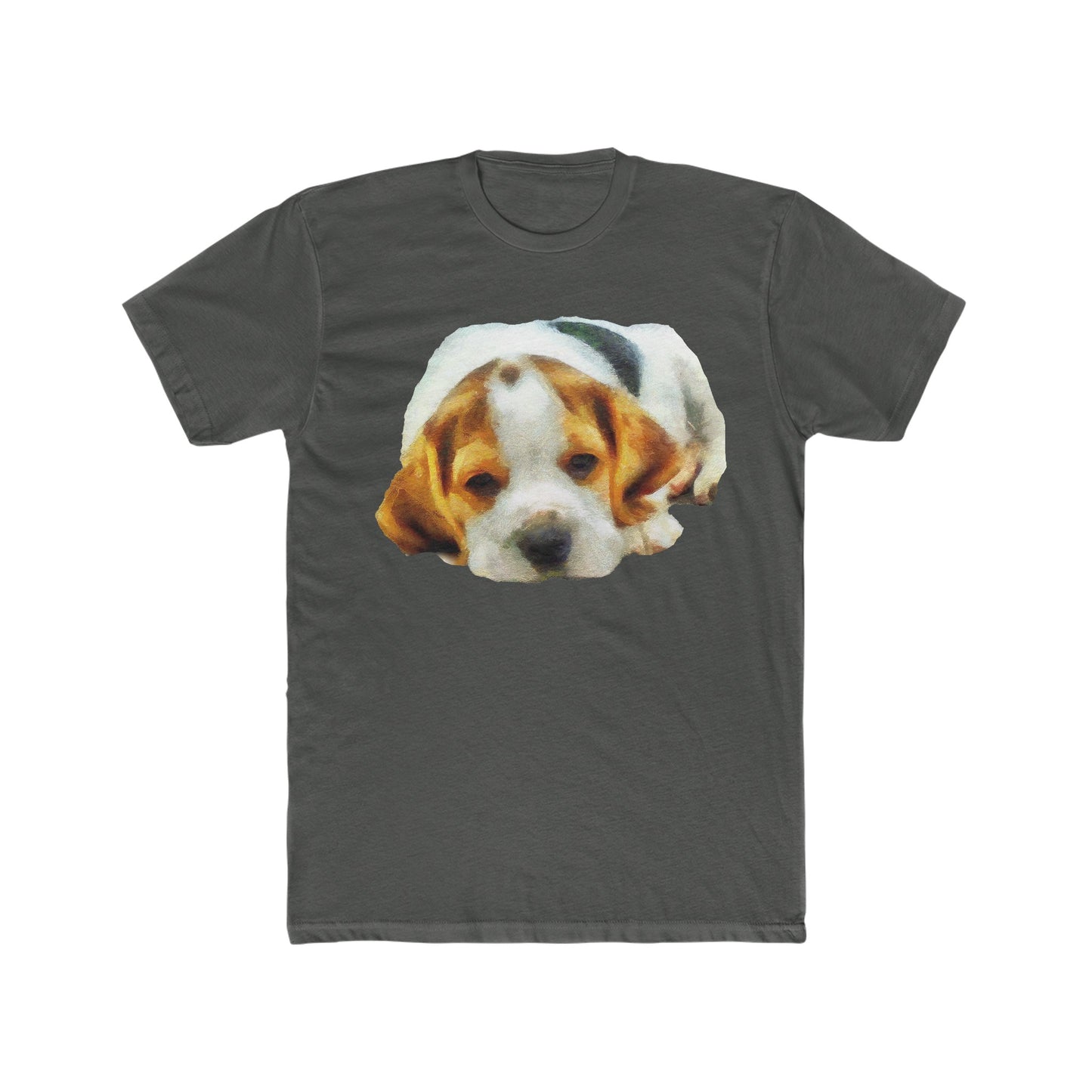 English Foxhound 'Sasha' Men's Fitted Cotton Crew Tee