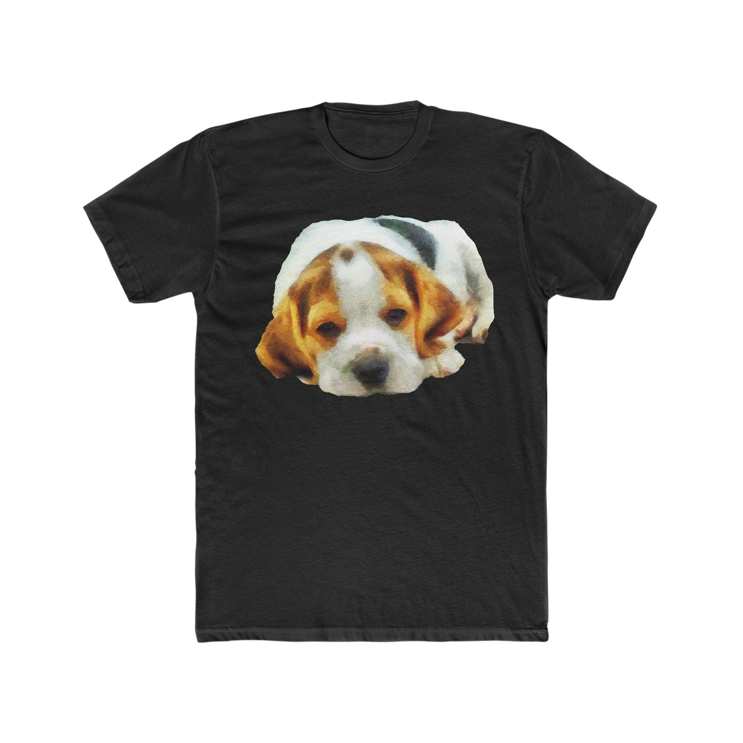 English Foxhound 'Sasha' Men's Fitted Cotton Crew Tee