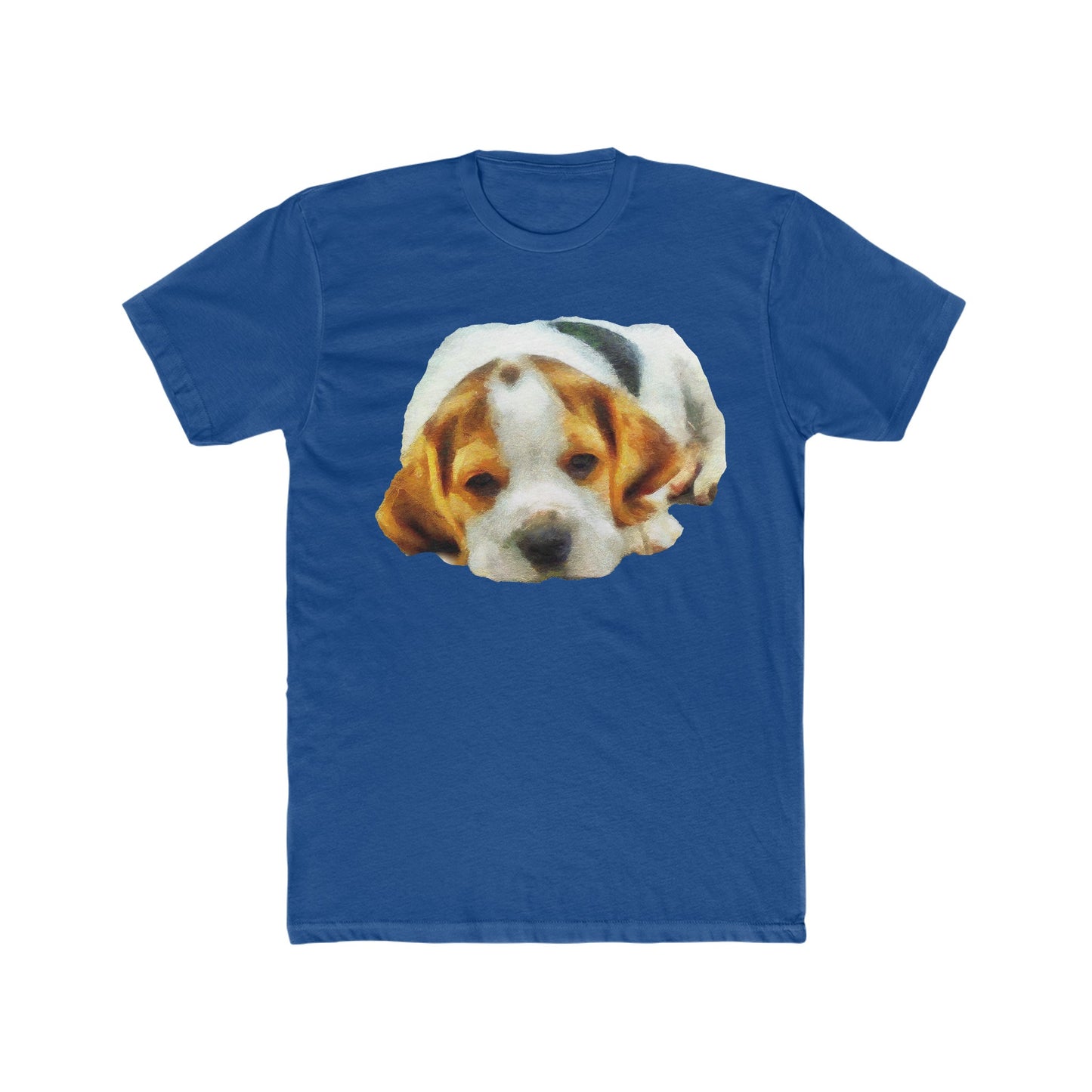 English Foxhound 'Sasha' Men's Fitted Cotton Crew Tee
