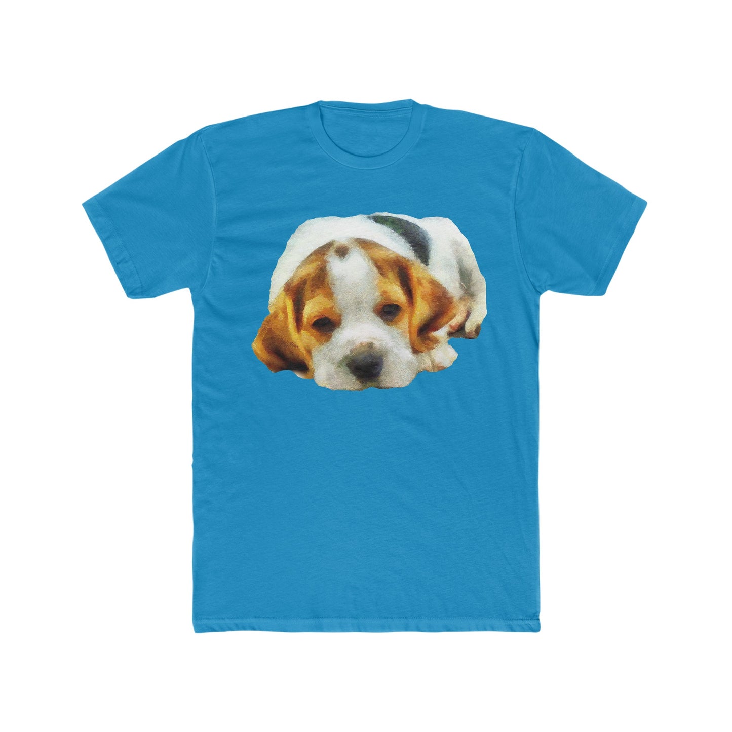 English Foxhound 'Sasha' Men's Fitted Cotton Crew Tee