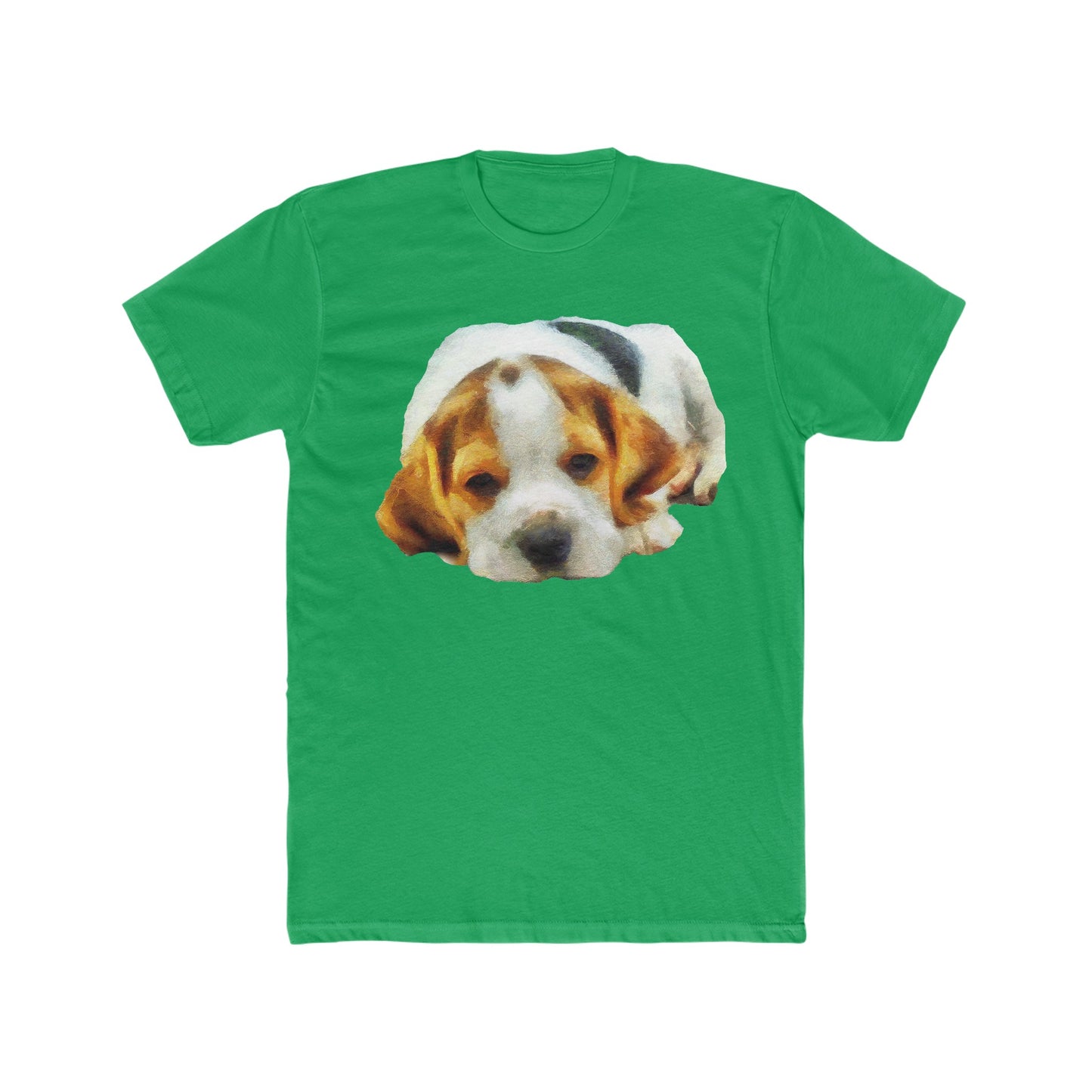 English Foxhound 'Sasha' Men's Fitted Cotton Crew Tee