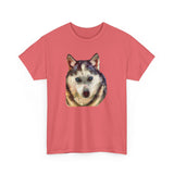 Siberian Husky 'Sacha' Unisex Heavy Cotton Tee