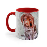 German Short Hair Pointer 'Benny' Accent Coffee Mug, 11oz