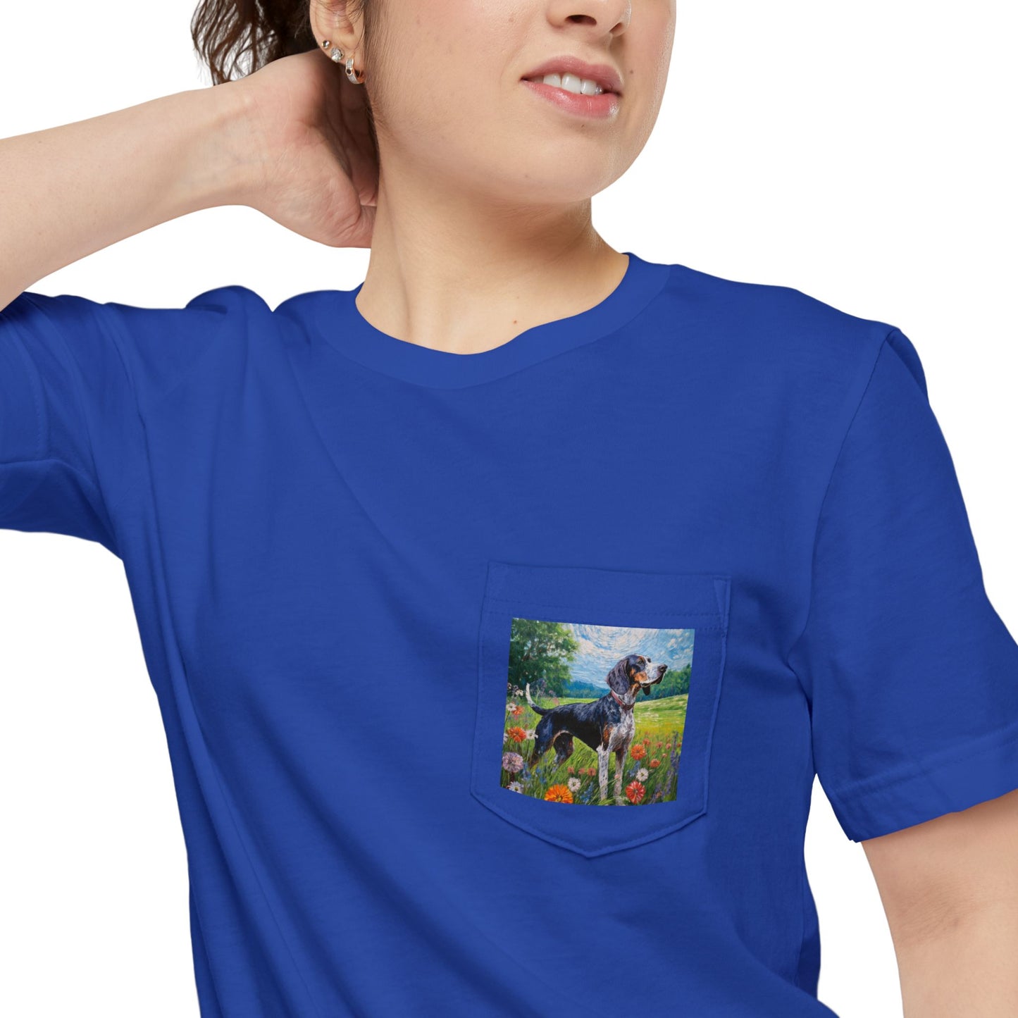 Bluetick Coonhound Unisex Pocket T-shirt